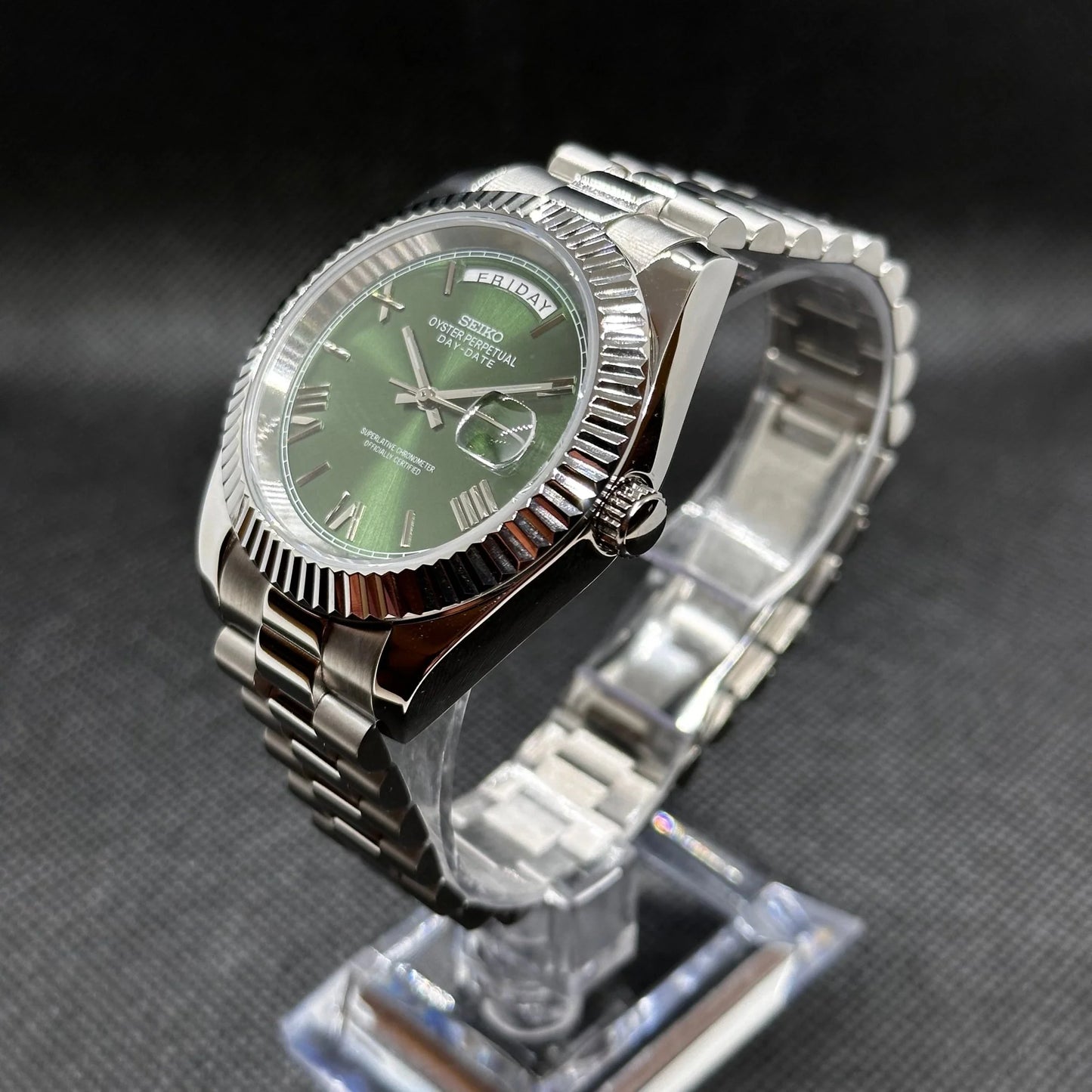 Seikodate Day-Date "Green Roman"