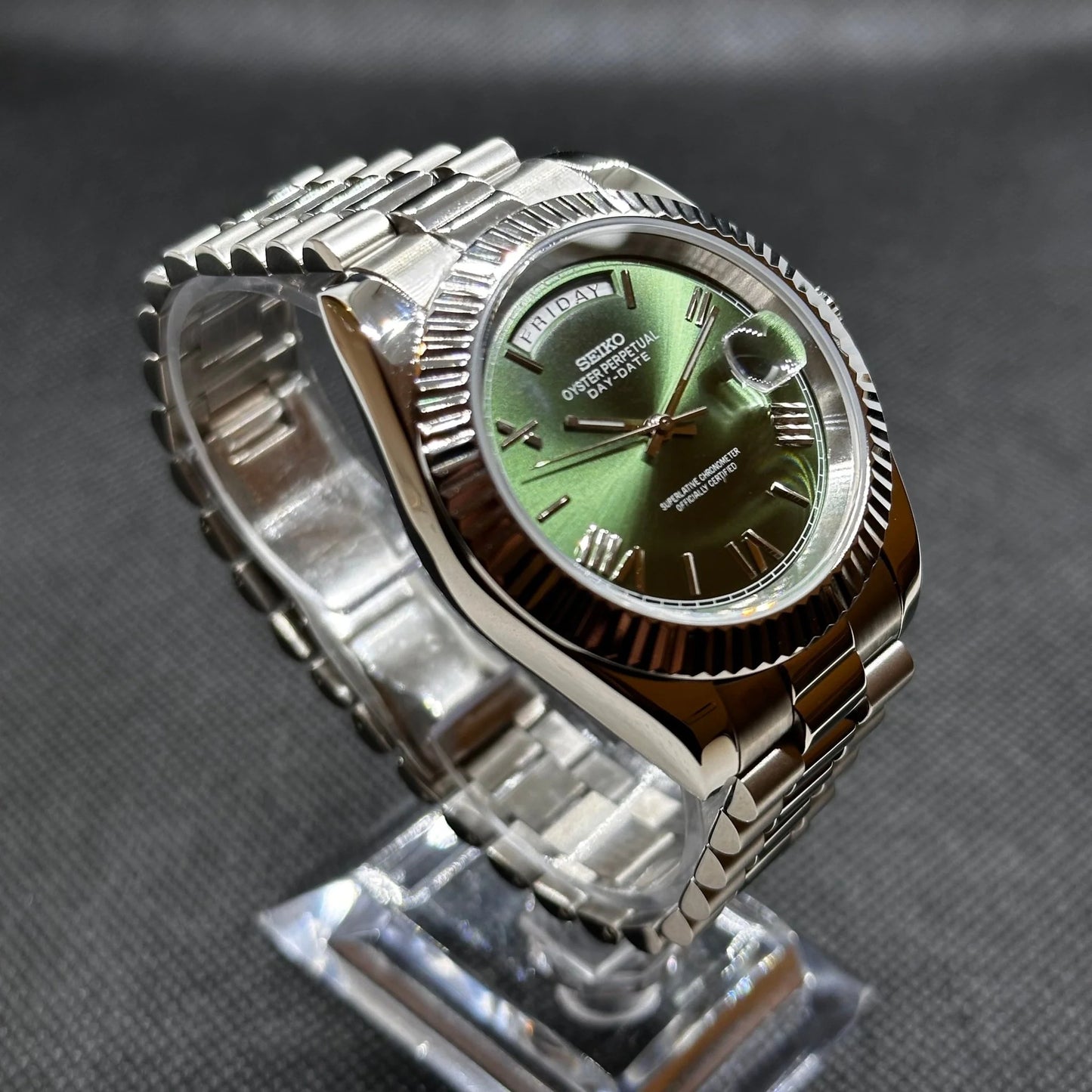 Seikodate Day-Date "Green Roman"